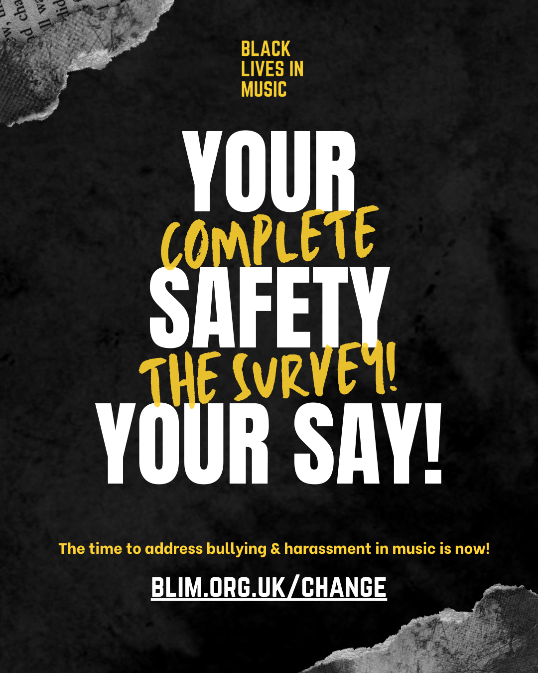 Bullying and Harassment Survey in the Music Industry, YourSafetyYourSay